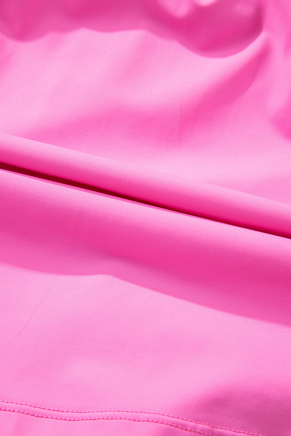 Sachet Pink Plain Sleeveless Loop Drawstring Cinched Waist Romper BB Fashion Outlet