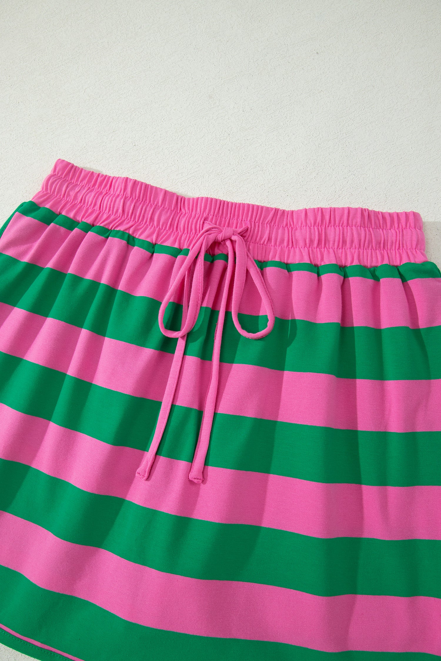 Dolman Tee Drawstring Skort Athletic 2pcs Set – Yellow Stripe