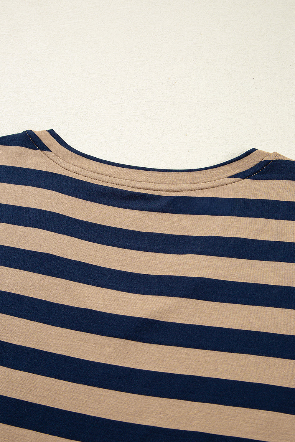 Black Stripe Print V-Neck Maxi Dress with Side Splits