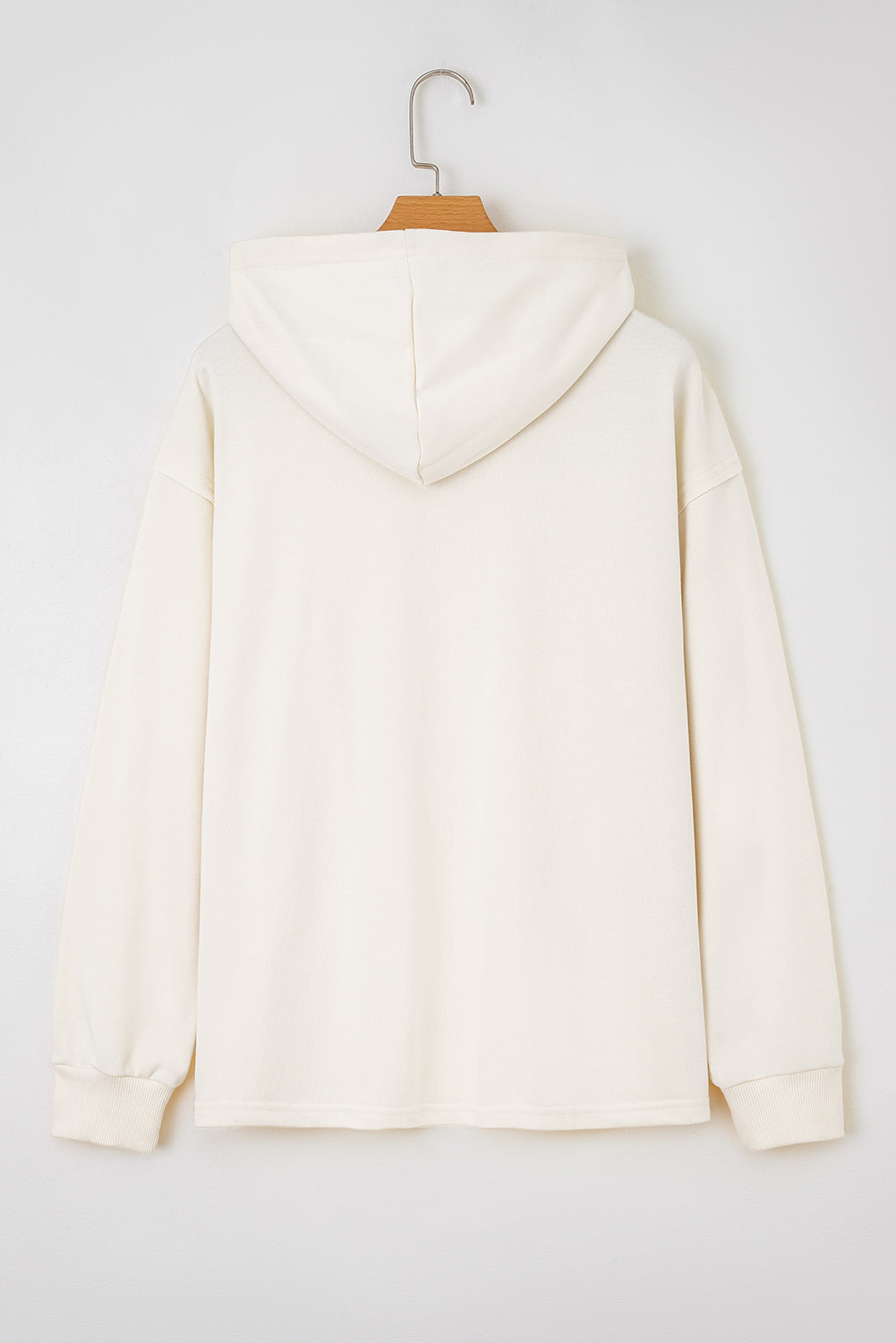 White Cute Bow Detail Baggy Hoodie eAura