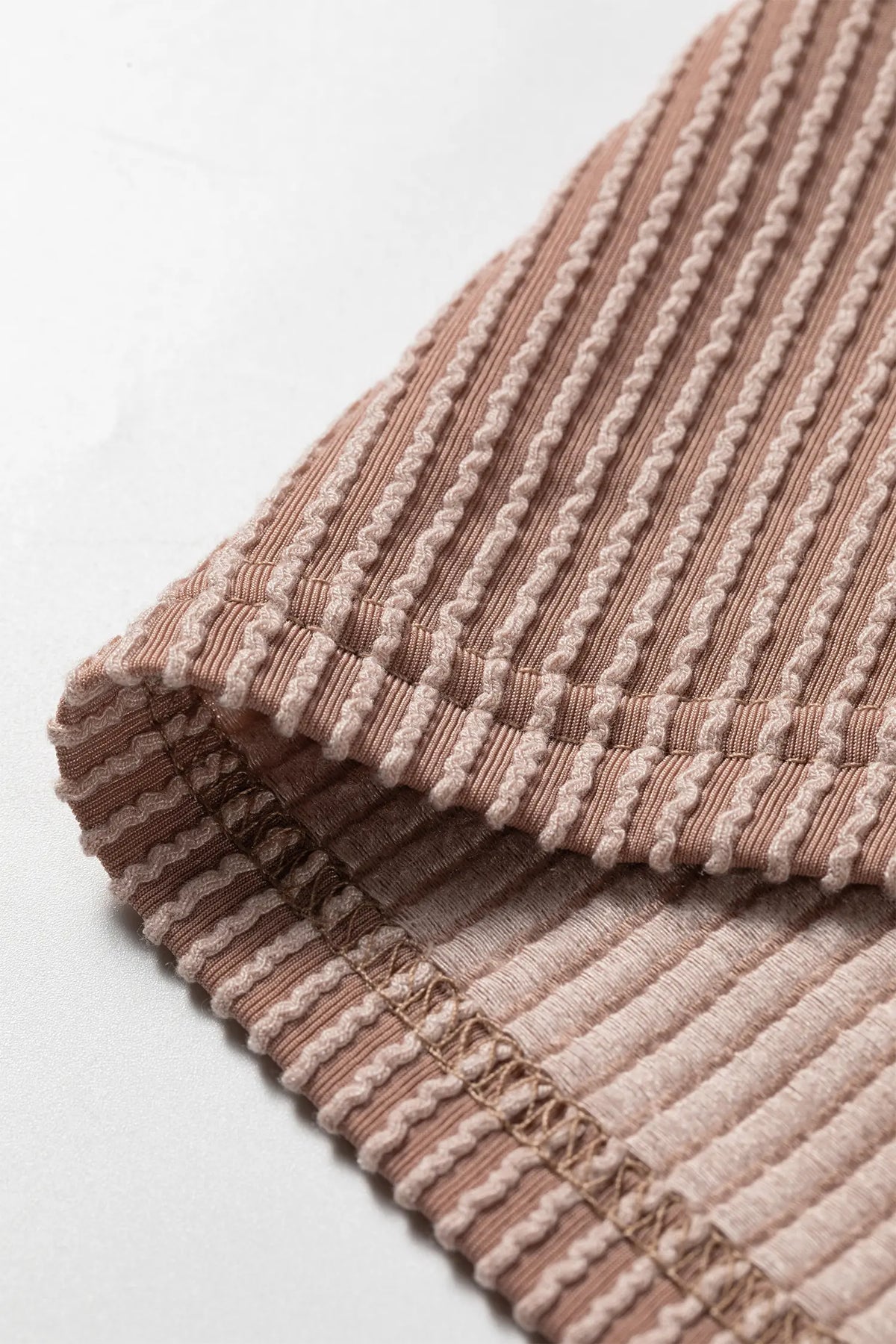 Ribbed Colourblock Hooded Pullover Long Sleeve Top – Gold Flame