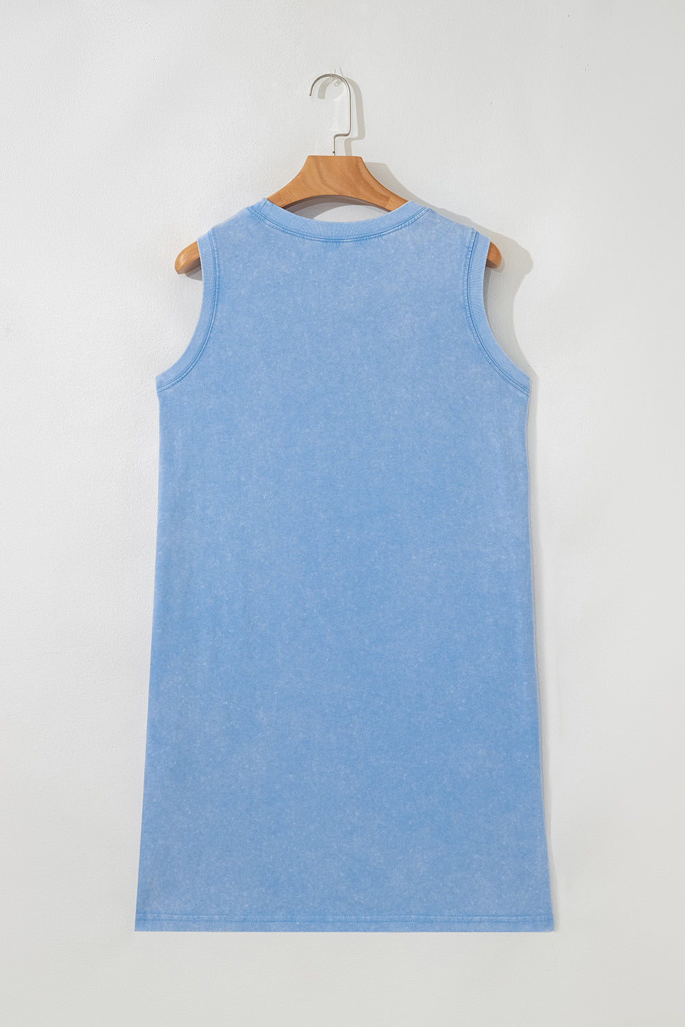 Mineral Wash Sleeveless Mini Dress with Pockets eAura