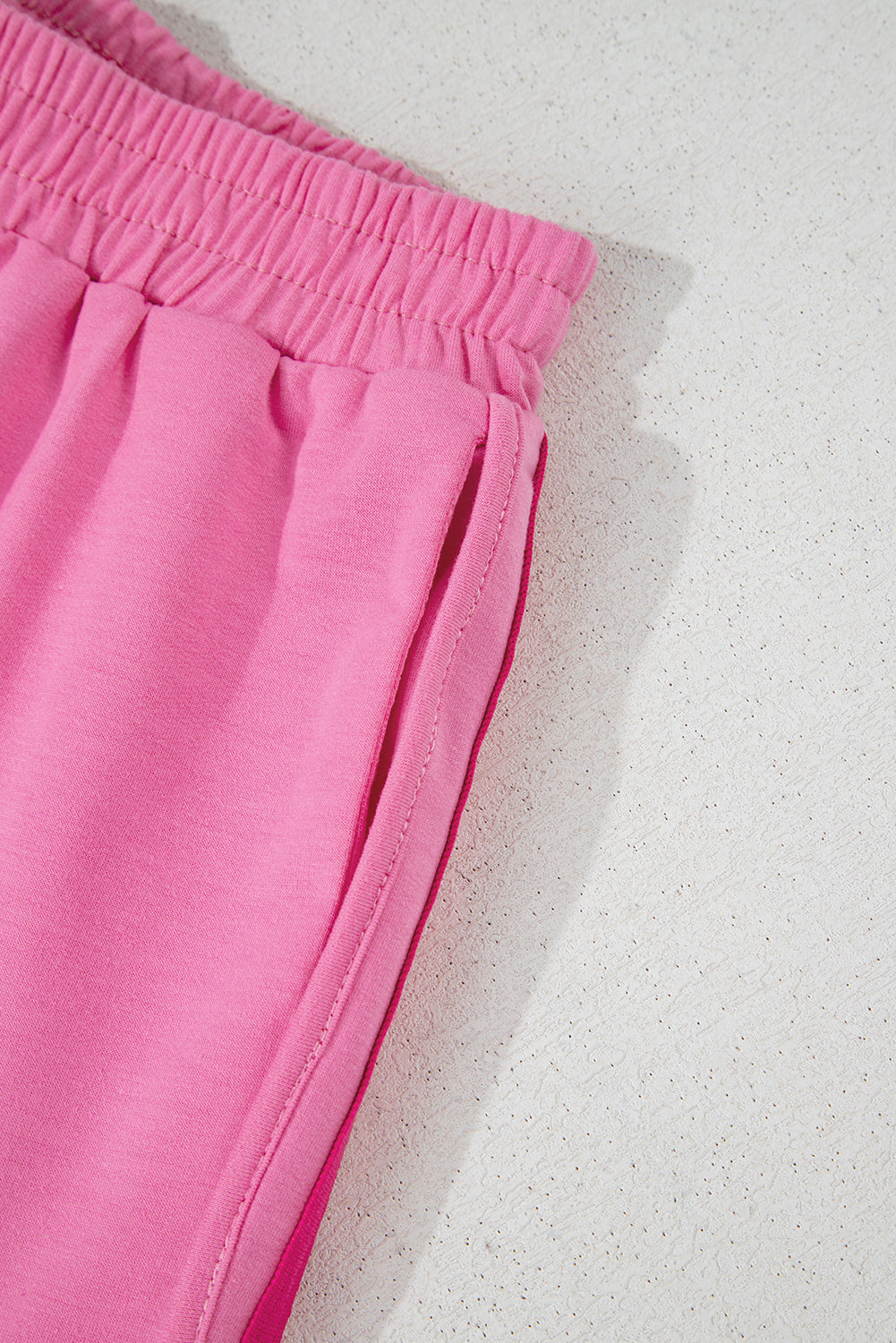 Bonbon Colour Block Stripes Elastic High Waist Active Shorts eAura