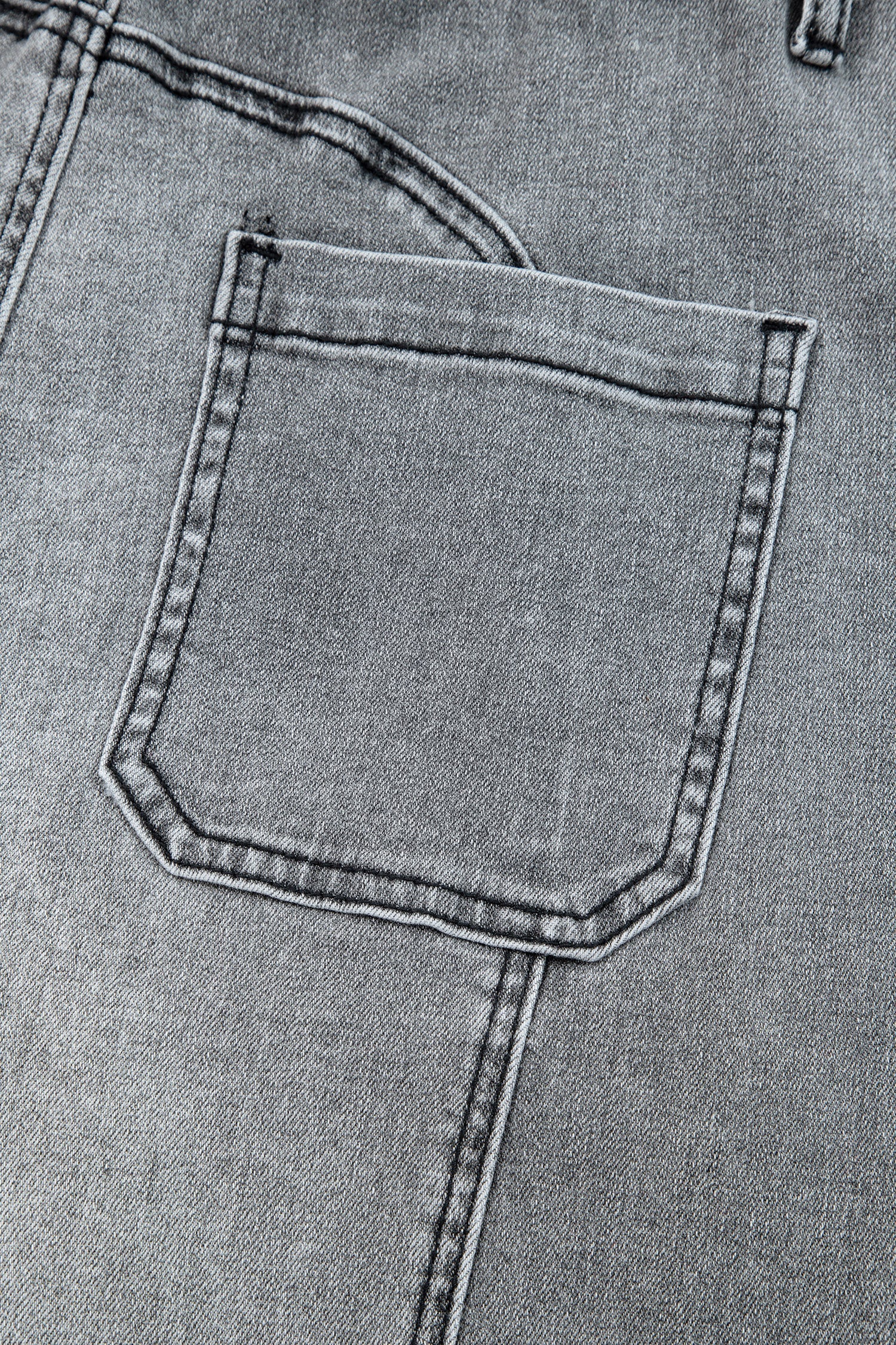 Drawstring Seam Detail Raw Hem Wide Leg Denim Jeans - eAura