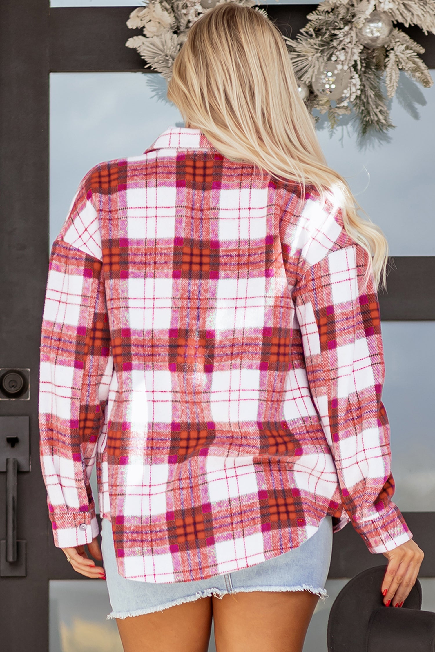 Plaid Casual Flannel Shacket - eAura