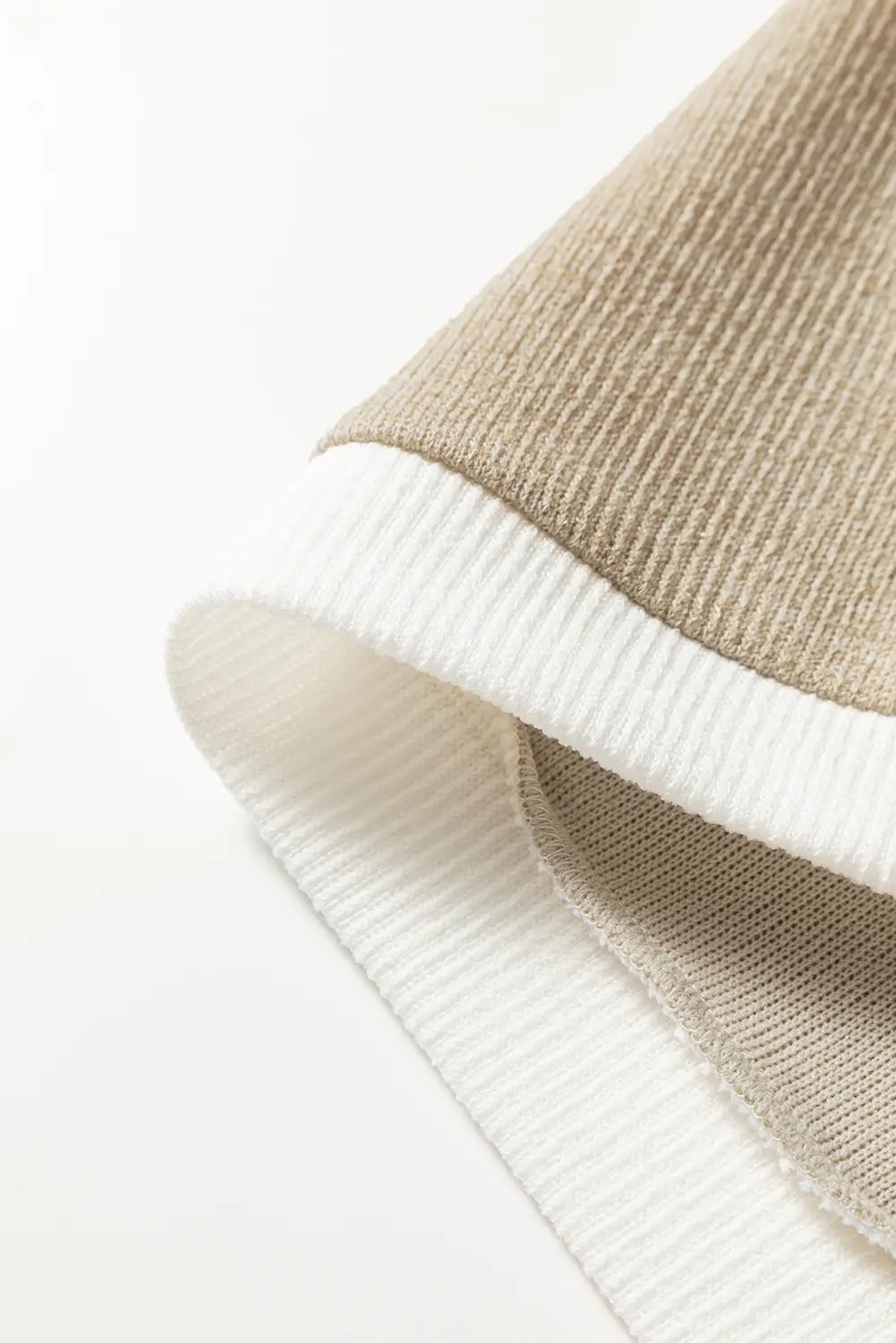 Contrast Colour Trim Knit Drop Shoulder Top