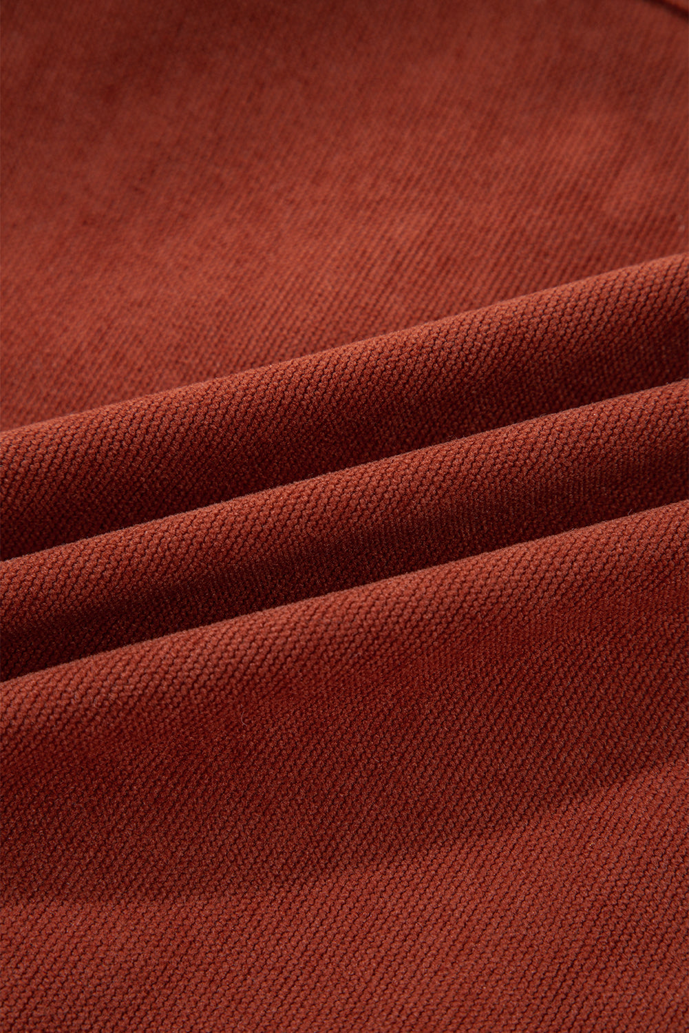 Drop Shoulder Casual Shacket With Pockets - eAura