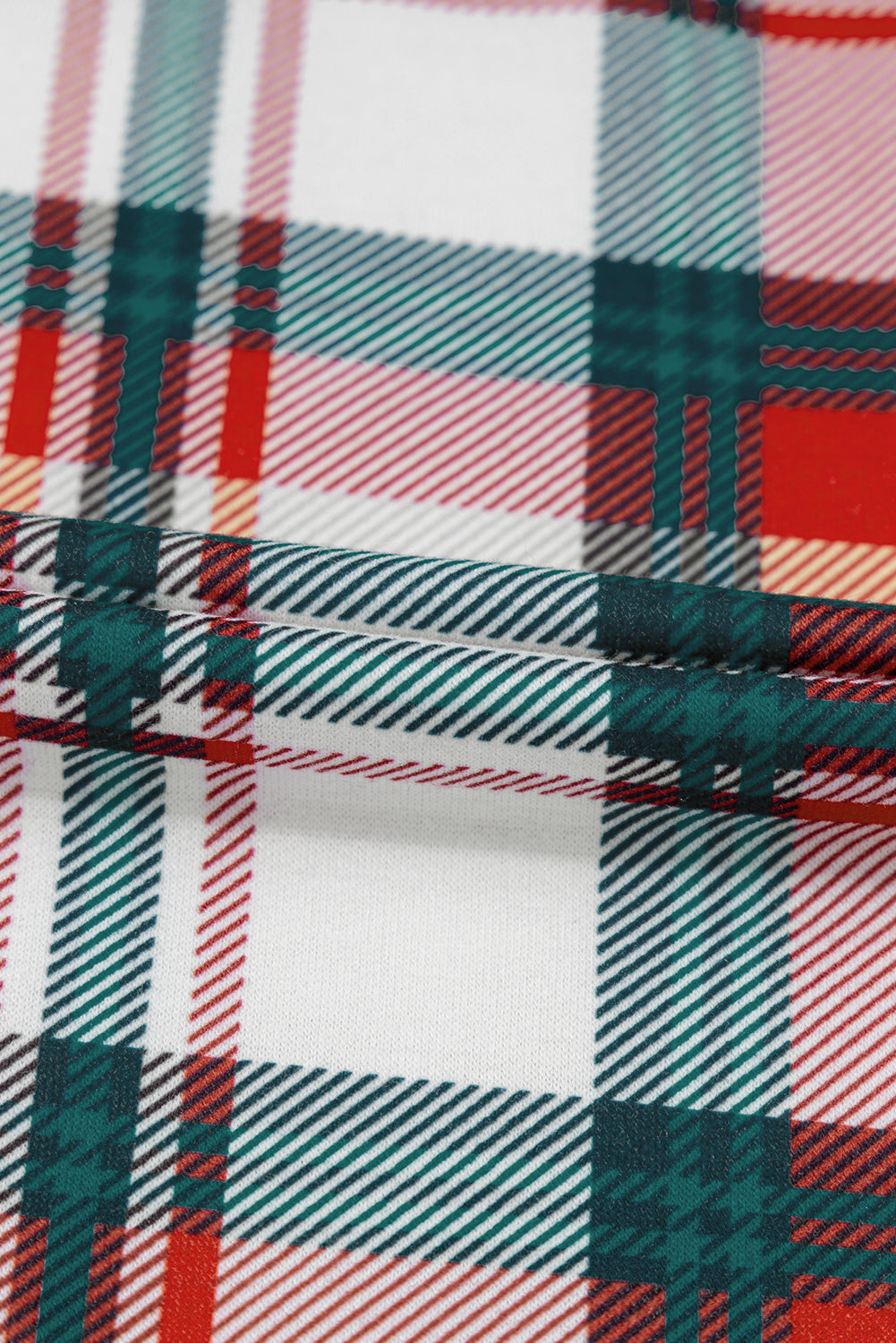 Red Christmas Plaid Print Two Piece Long-Sleeve Pyjama Set eAura