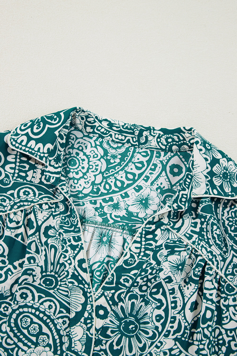 Green Floral Flounce Sleeve Split Neck Plus Size Dress Beagle Boutique Fashion Outlet