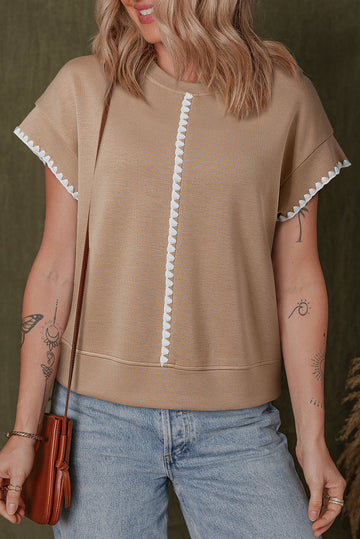 Ric Rac Ribbed Edge Crewneck T-Shirt eAura