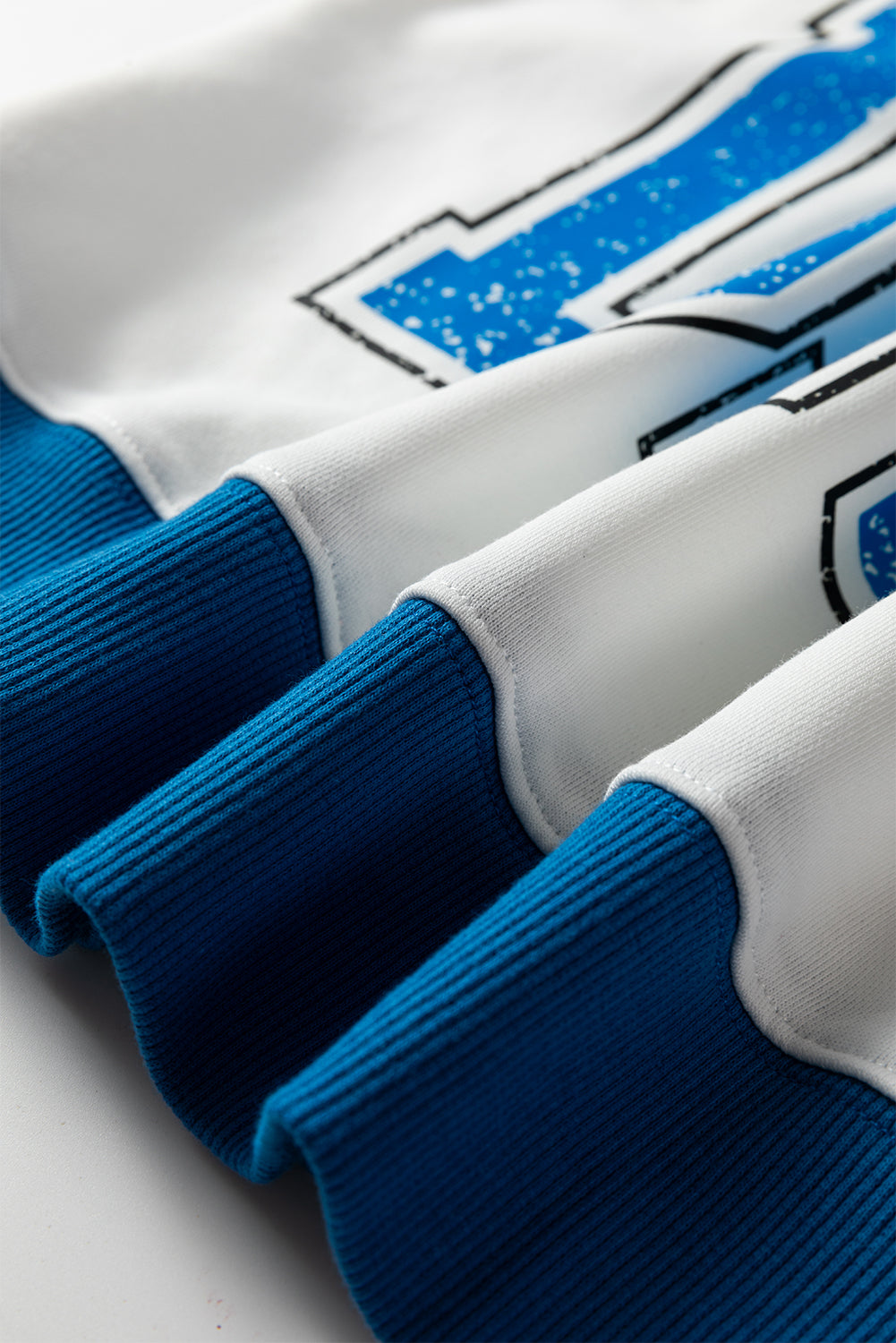 GAME DAY Letter Graphic Varsity Striped Baggy Sweatshirt - eAura