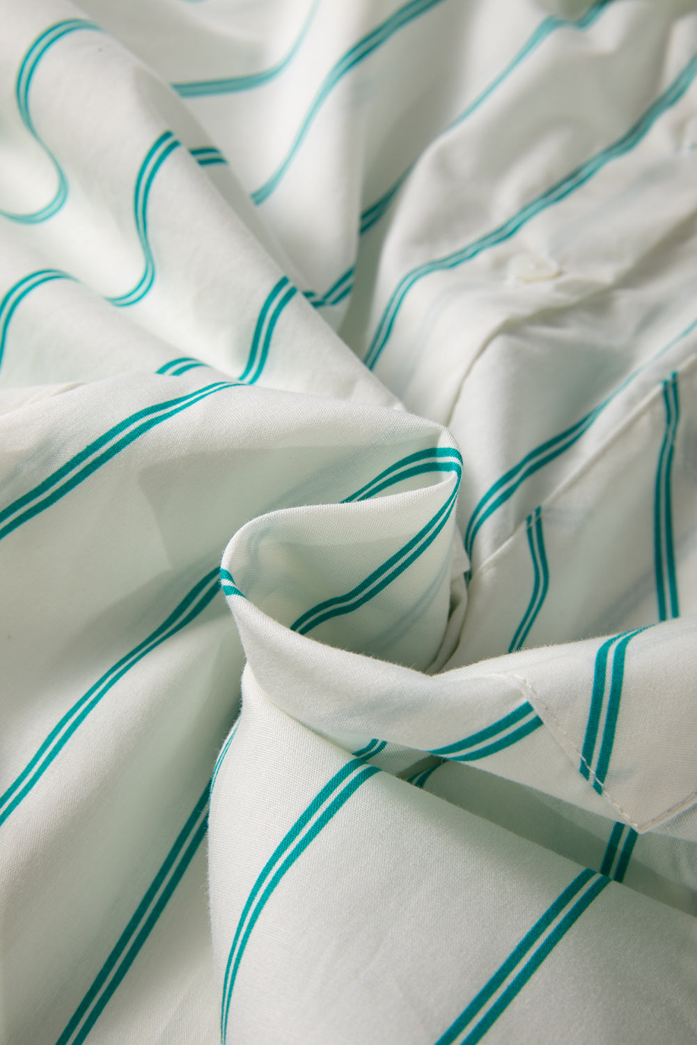 Mint Green St Patricks Striped Wide Short Sleeve Shift Mini Shirt Dress eAura