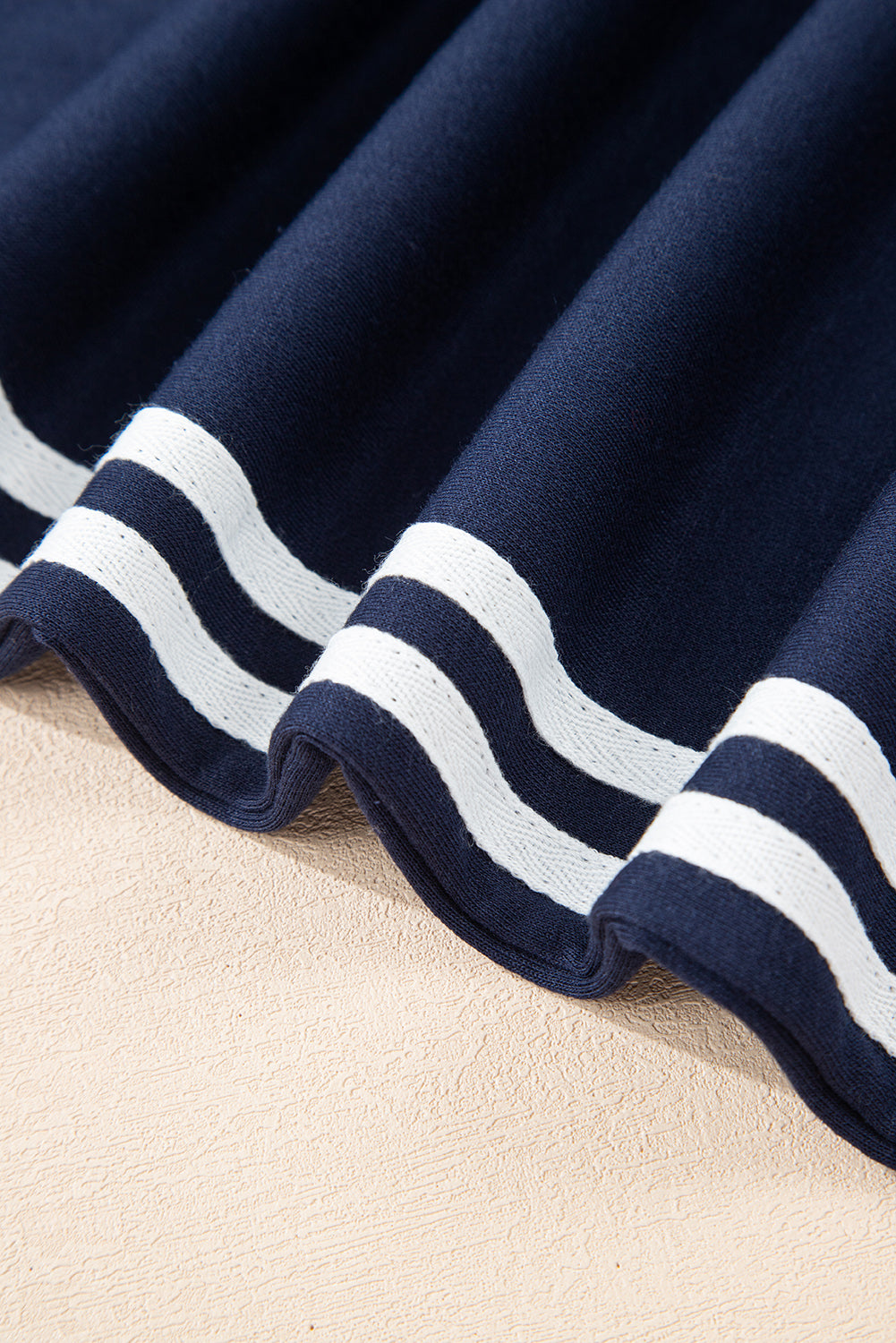 Varsity Striped Detail Crewneck Pullover Elastic Sweatpants 2pcs Co-ord eAura
