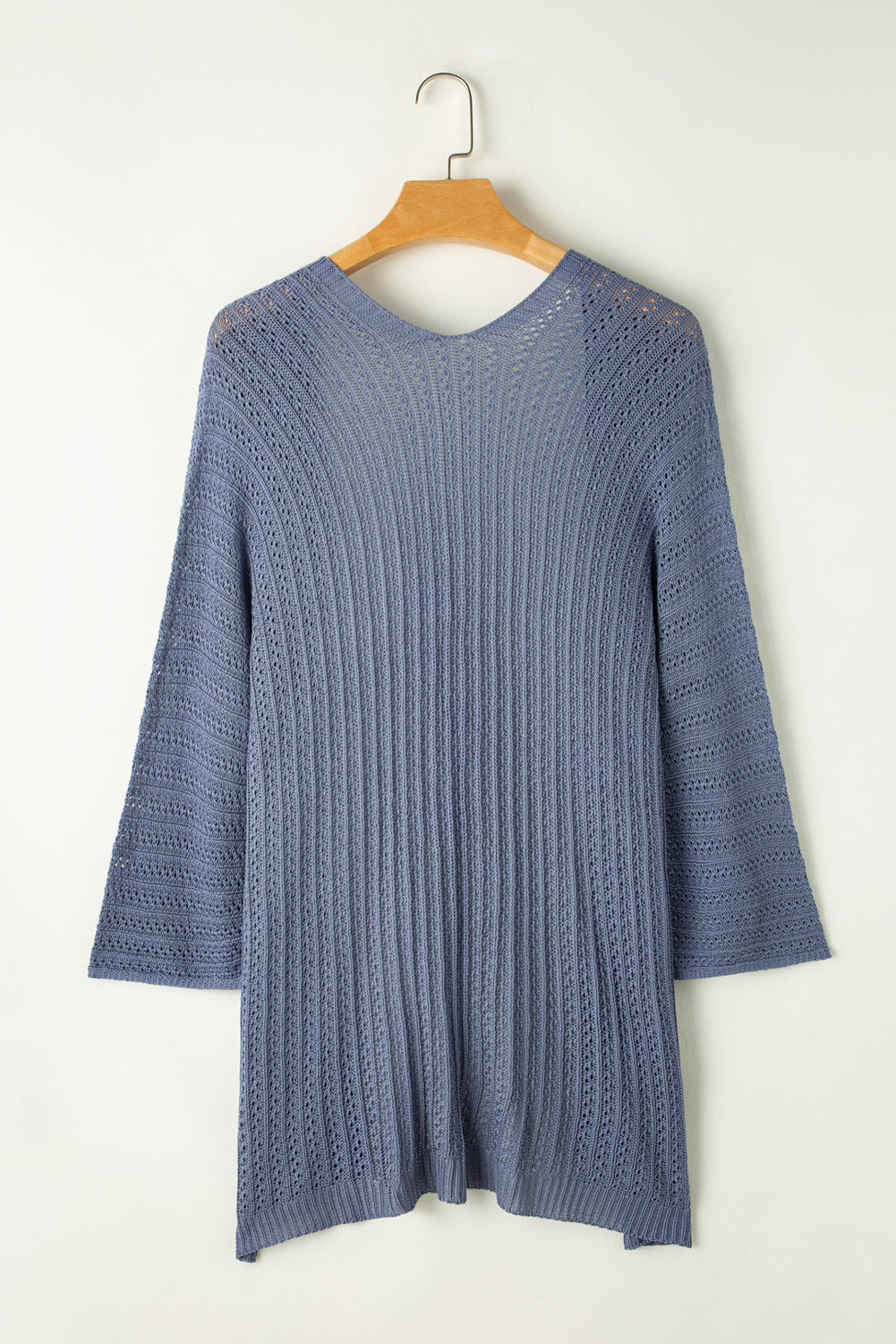 Black Hollow-out Bracelet Sleeve Knit Cardigan eAura