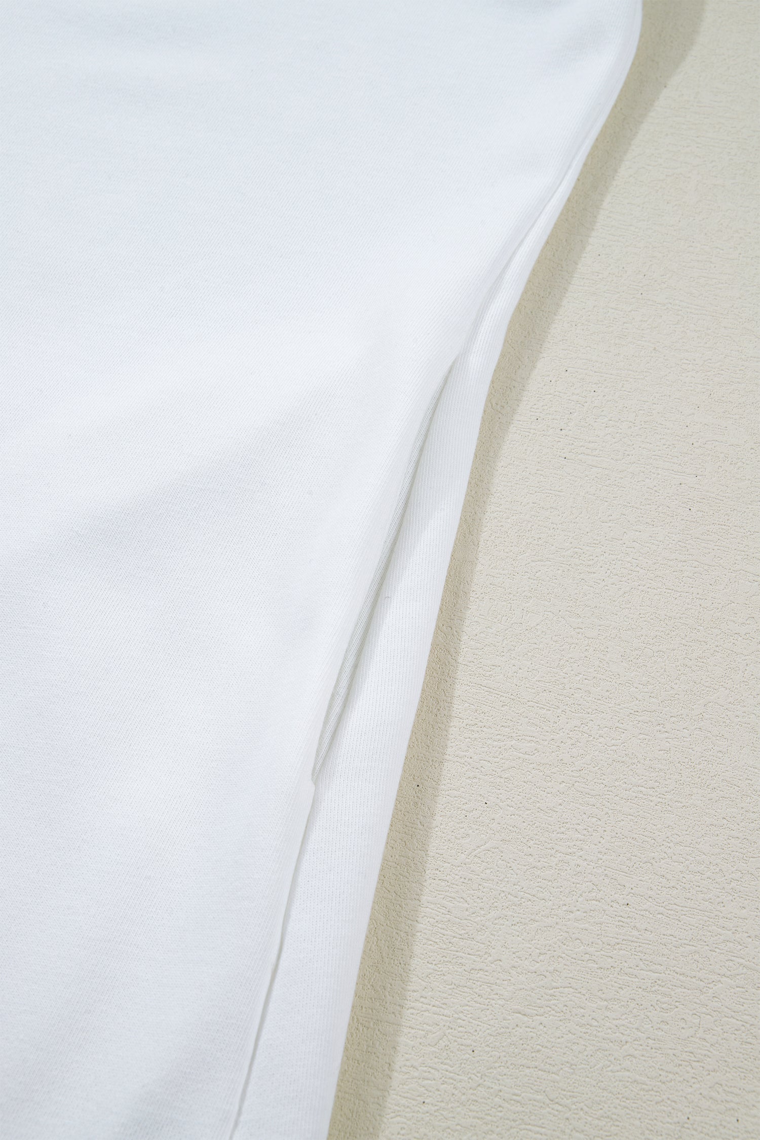 Contrasted Striped Patchwork Split Neck Ruffle Trim Sleeveless Dress – White