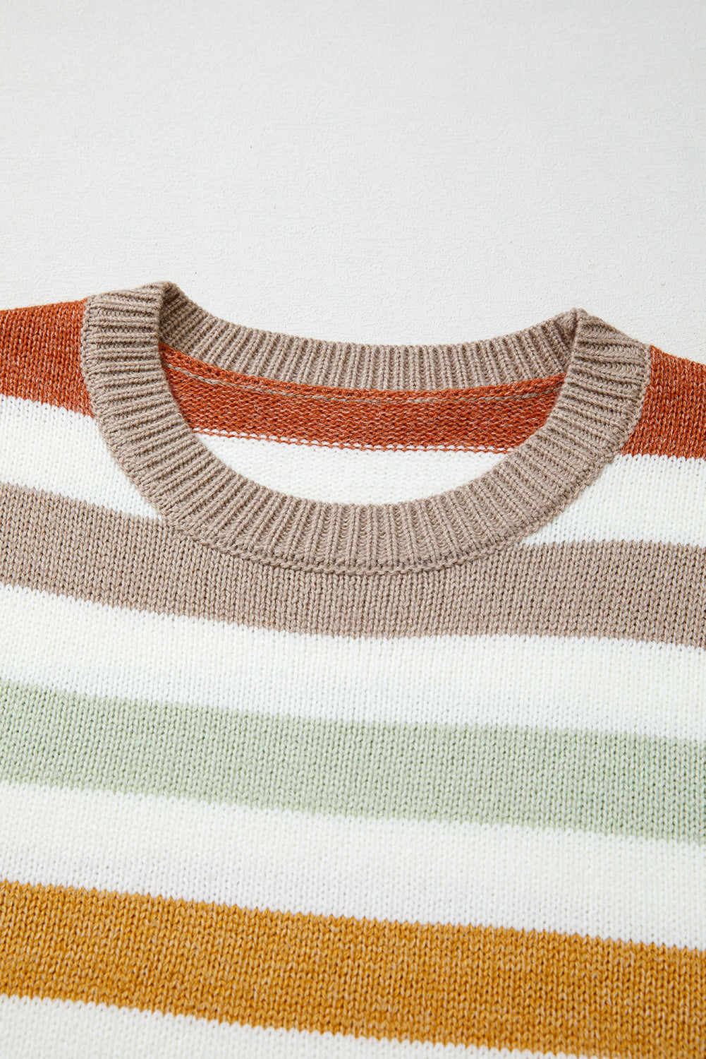 Multicolour Striped Colourblock Drop Shoulder Plus Size Sweater - Size/Plus Sweaters & Cardigans