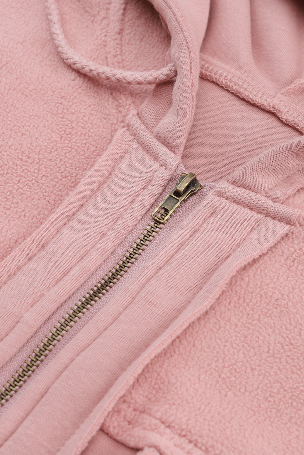 Flap Pocket Drawstring Hood Zip Up Jacket Beagle Boutique Fashion Outlet