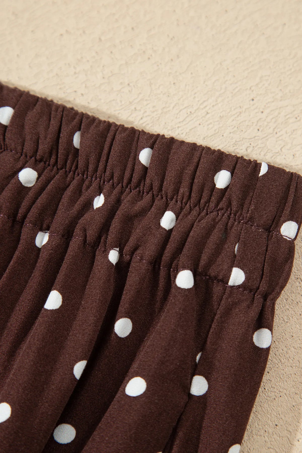 Polka Dot Lace Hem Elegant Long Shift Skirt – Khaki