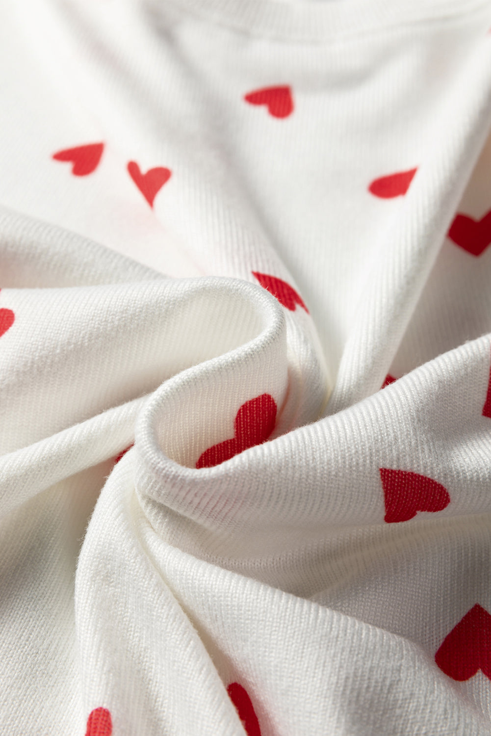 Tiny Hearts Printed Long Sleeve Top Drawstring Pyjama Set - eAura