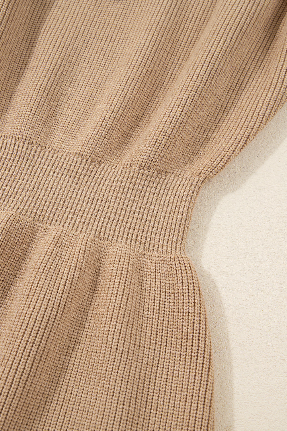 Pearl Embellished Keyhole Ribbed Sweater Dress - eAura