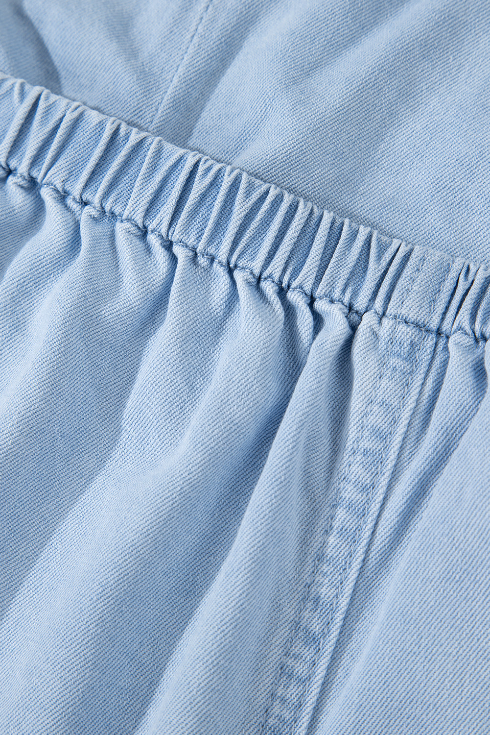 Beau Blue Knotted Open Back Halterneck Denim Tank Top - eAura