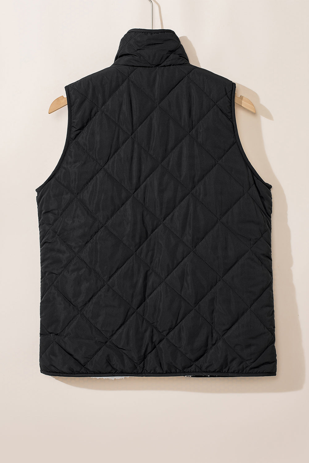 Black Fleece Lined Quilted Zip up Gilet Beagle Boutique Fashion Outlet