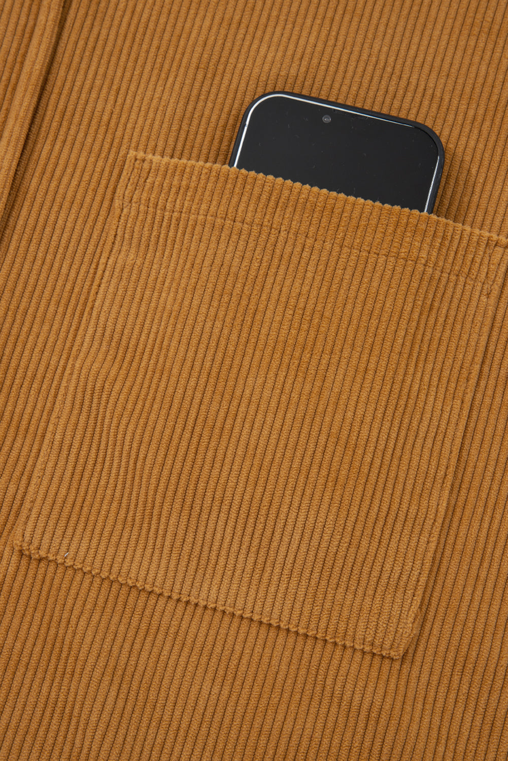 Soft Corduroy Sleeveless Mini Dress With Patched Pockets - eAura