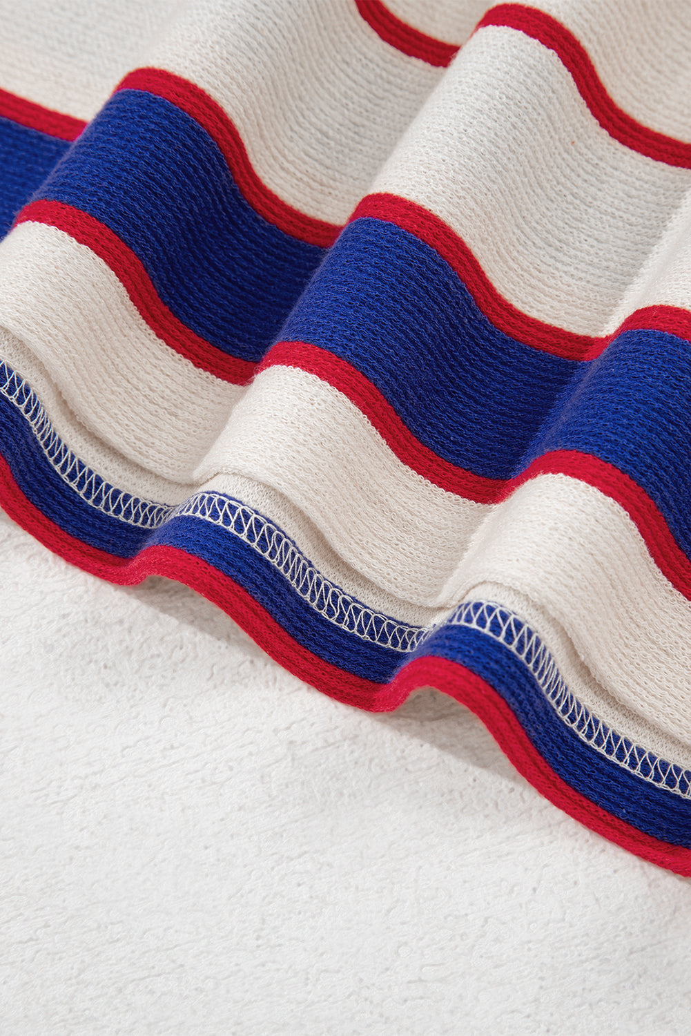 Blue Stripe Polo Pullover Sweatshirt - eAura