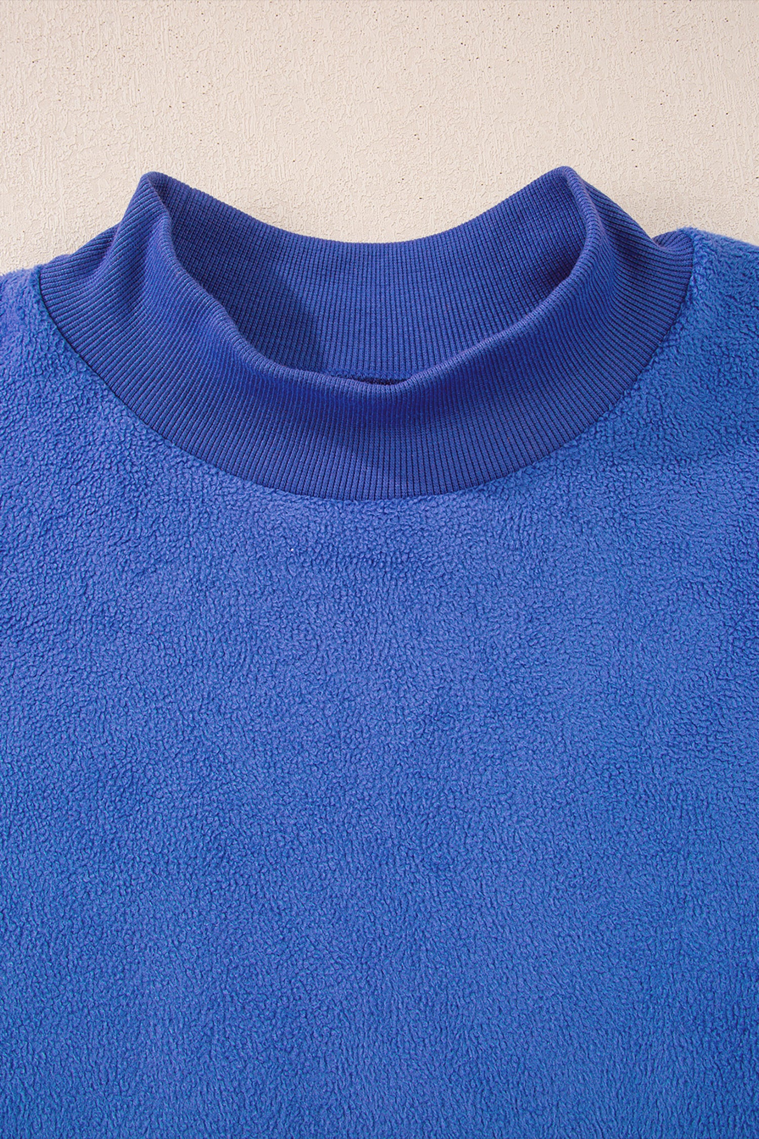 Carrot Oversize Drop Shoulder Reversible Mock Neck Sweatshirt – Orange