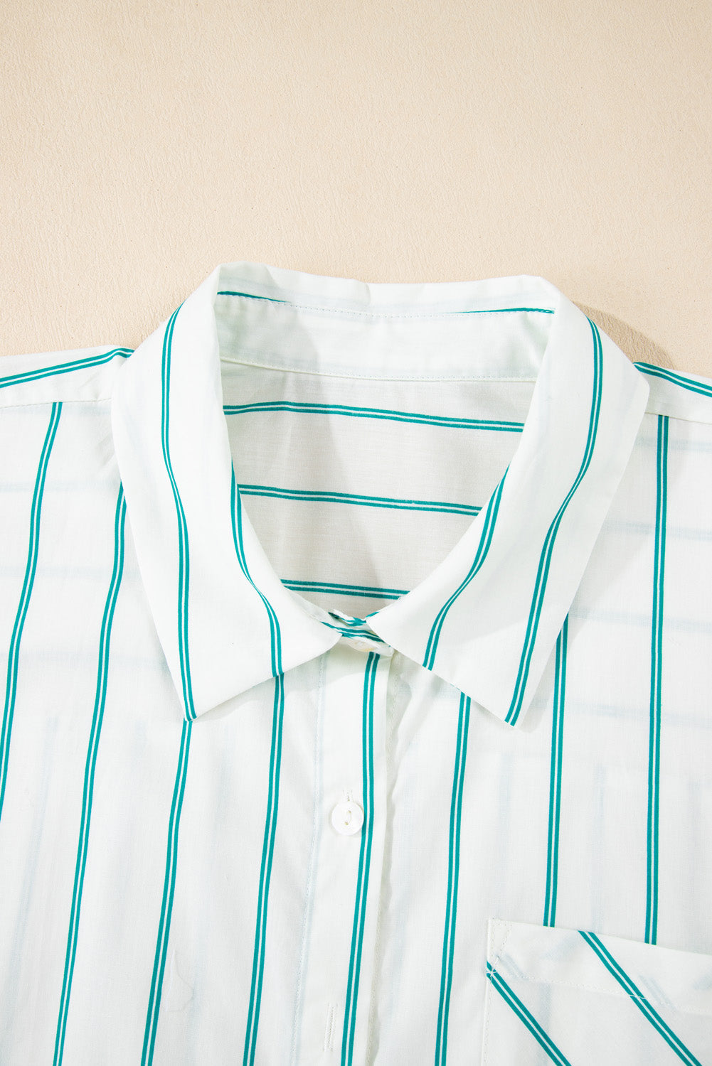 Green Stripe Plus Size St Patricks Day Short Sleeve Buttoned Shirt Dress BB Fashion Outlet