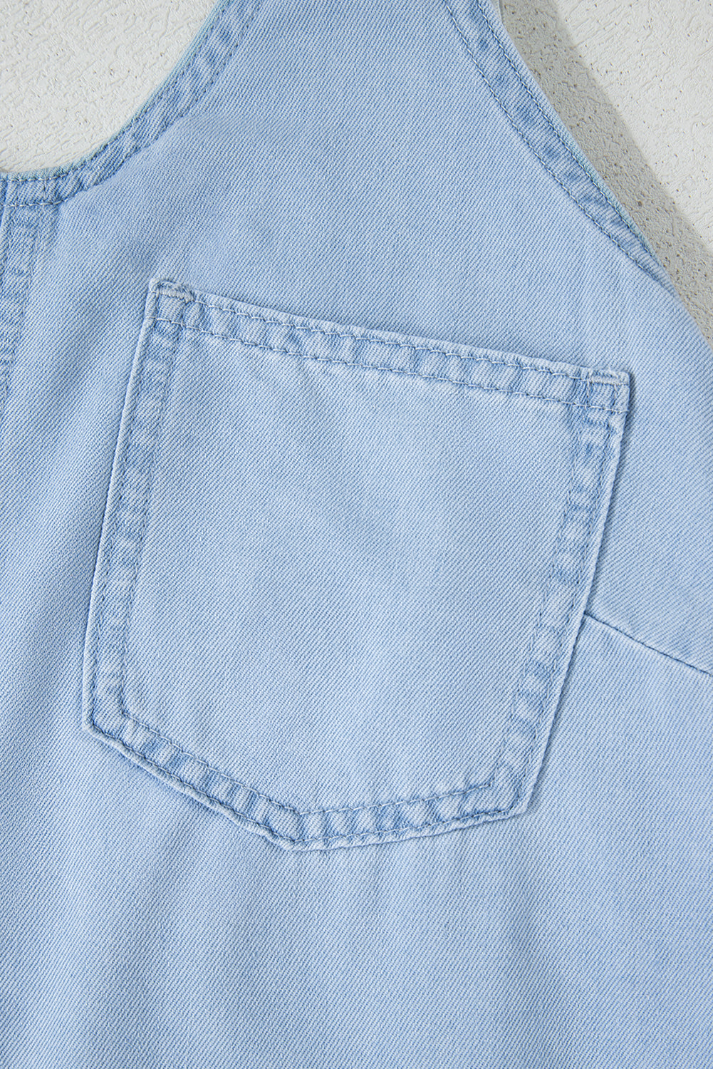 Beau Blue Knotted Open Back Halterneck Denim Tank Top - eAura