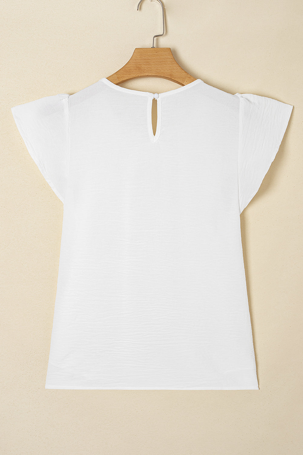Flounce Sleeve Pleated Textured Blouse eAura