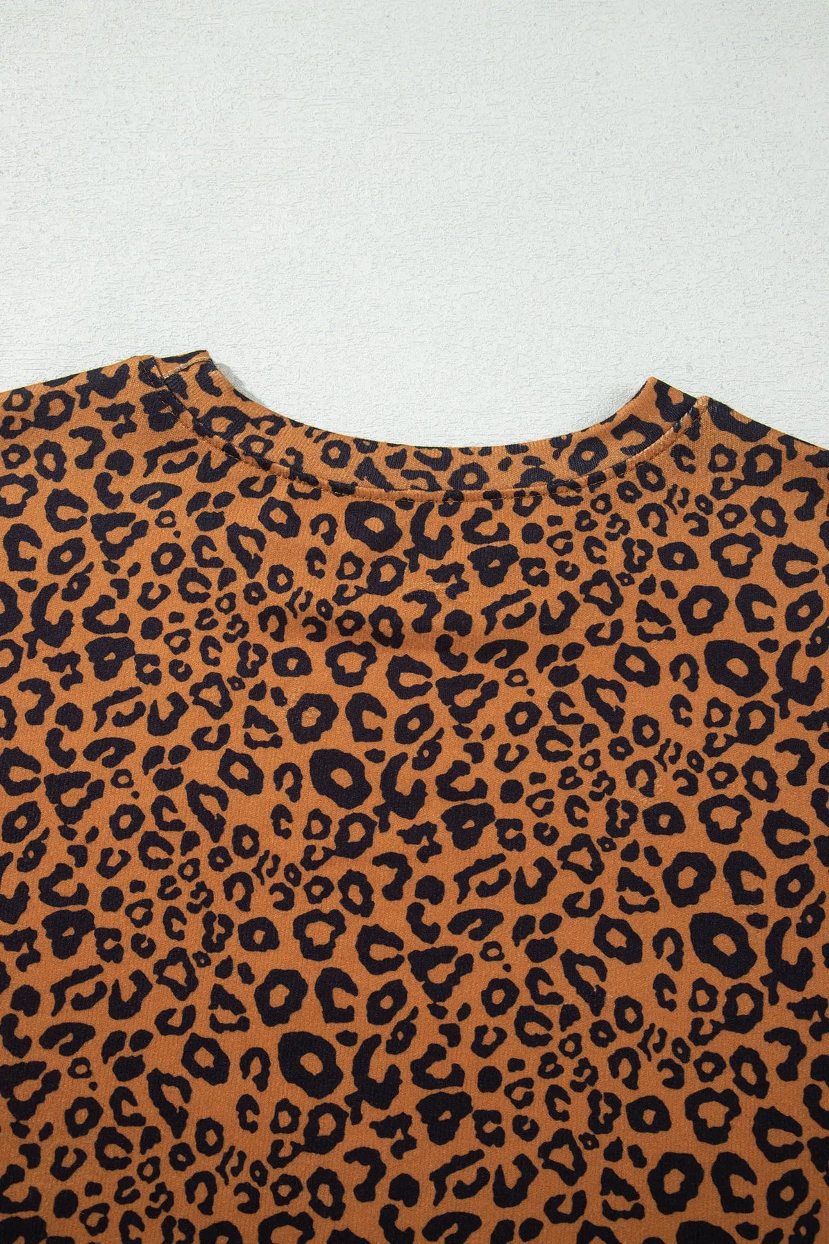 Leopard Print Long Sleeve Top Relaxed Pant Set – Brown