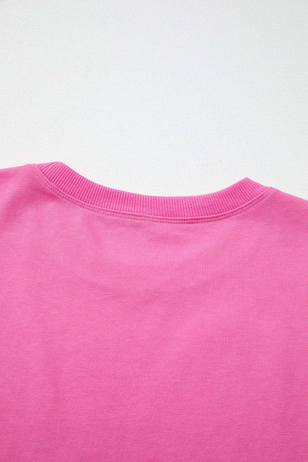 Sachet Pink Contrast Flower Drop Shoulder Loose T Shirt eAura