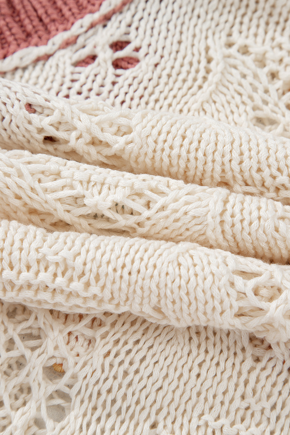 Embroidered Flowers Edge Hollowed Sweater eAura
