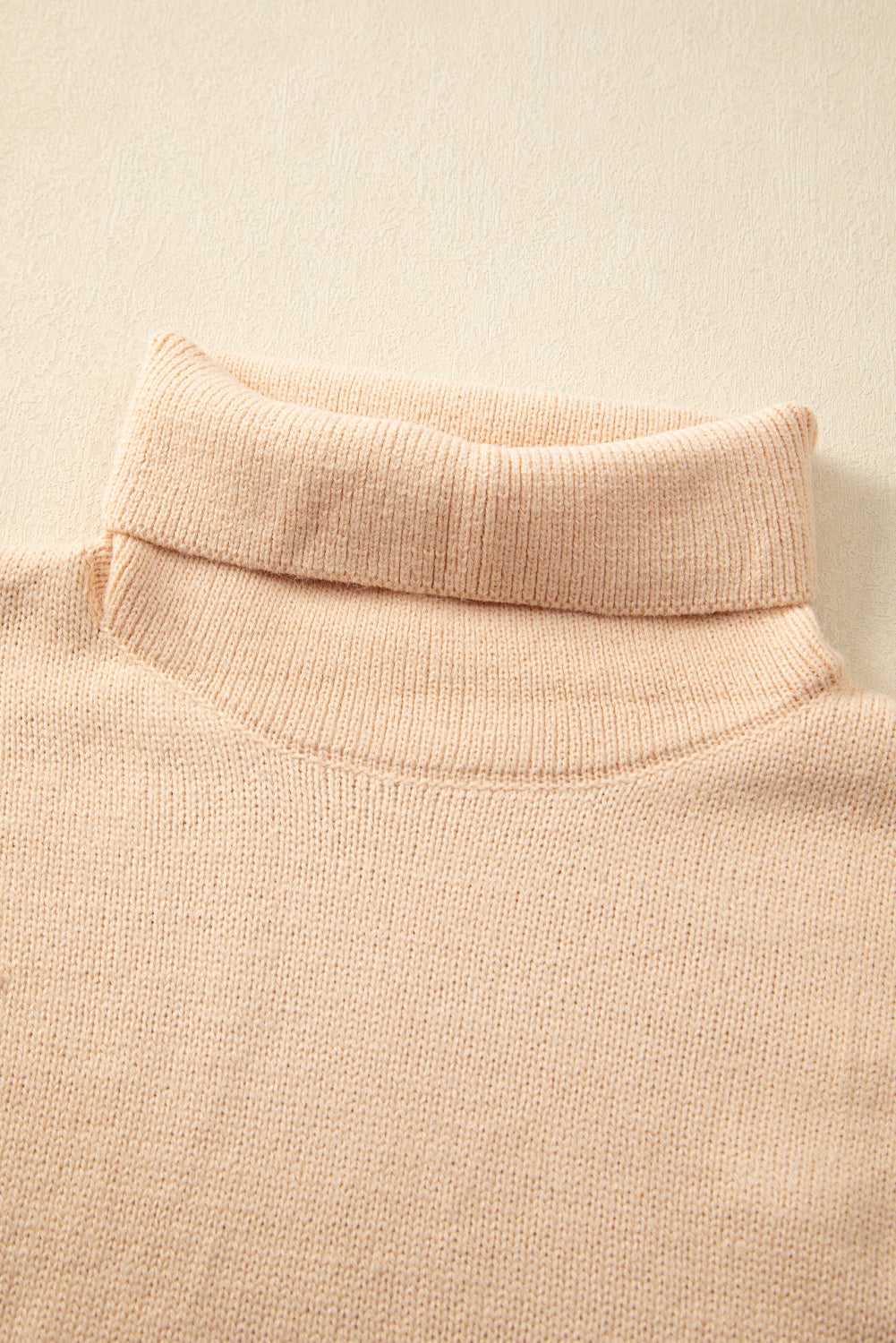 Colour Block Turtle Neck Drop Shoulder Knit Sweater Dear-Lover Dropshipping