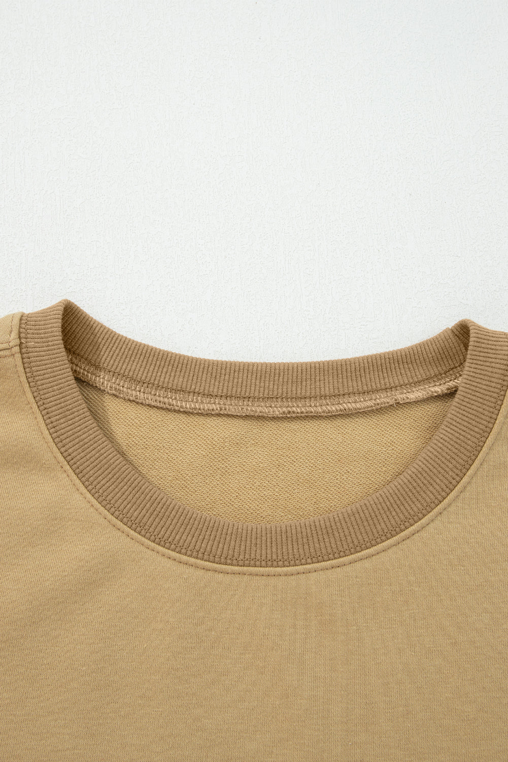 Contrast Star Patchwork Exposed Seam Uneven Hem Drop Shoulder Sweatshirt - eAura