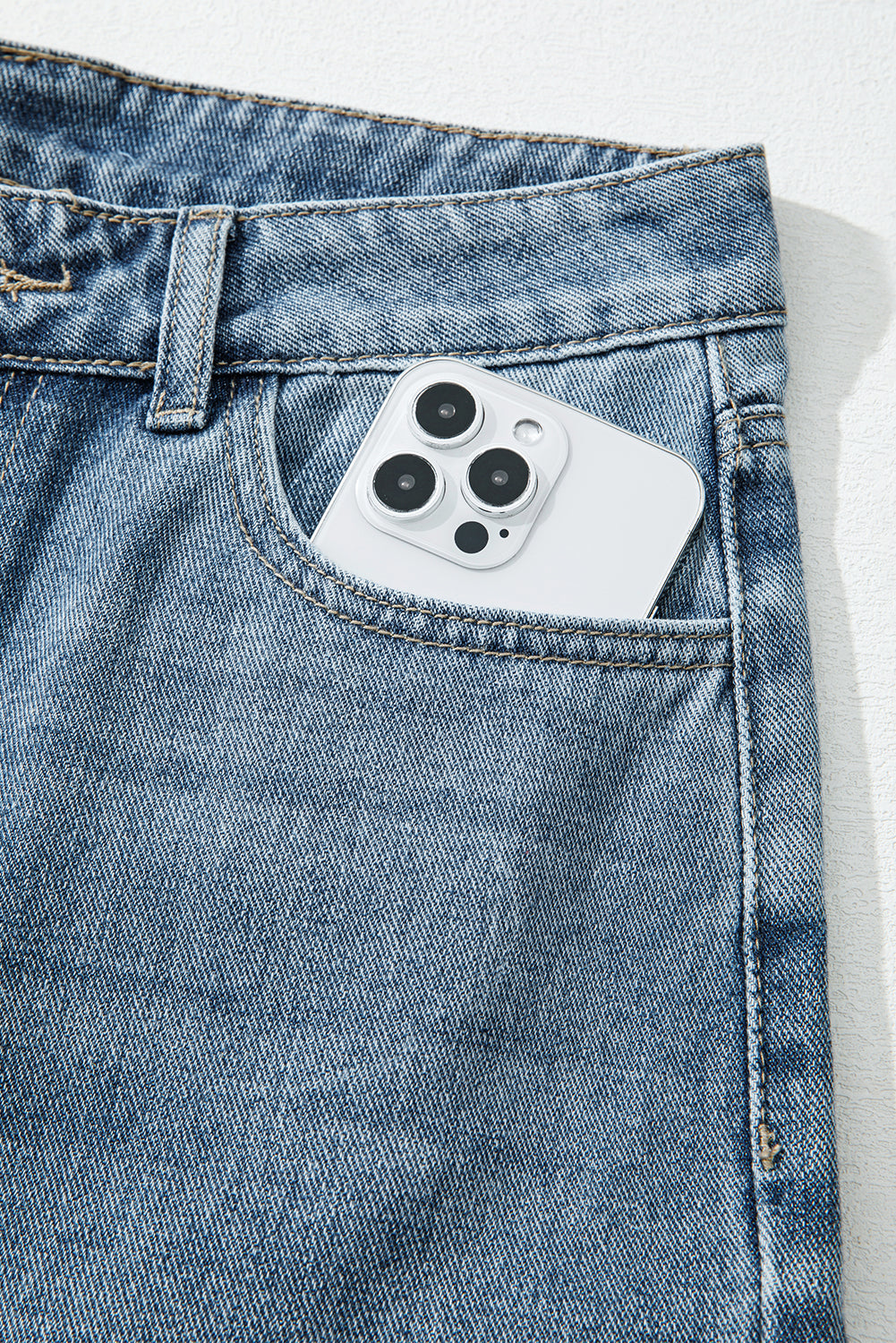 Embroidered Cropped Wide Leg High Waist Jeans - eAura