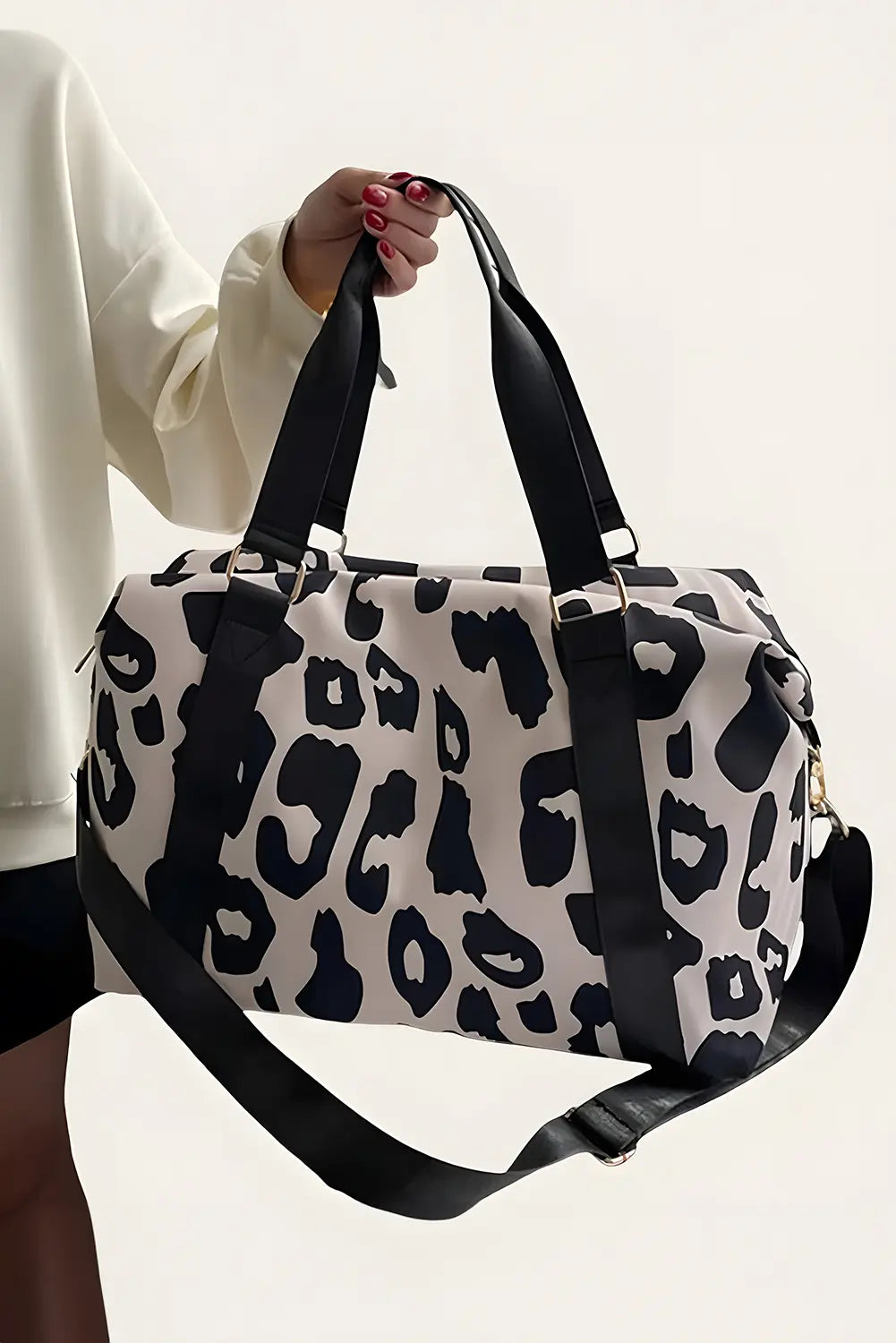 Leopard Print Large Travel Duffel Bag