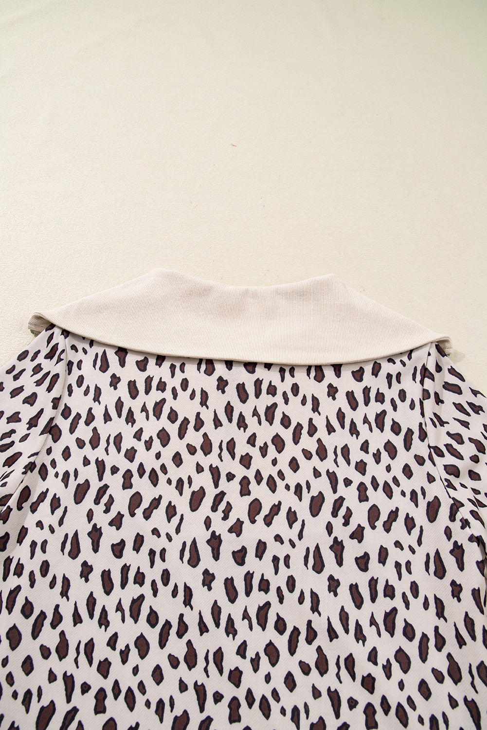 Leopard Print Zip up Collar Patchwork Shift Mini Dress - eAura