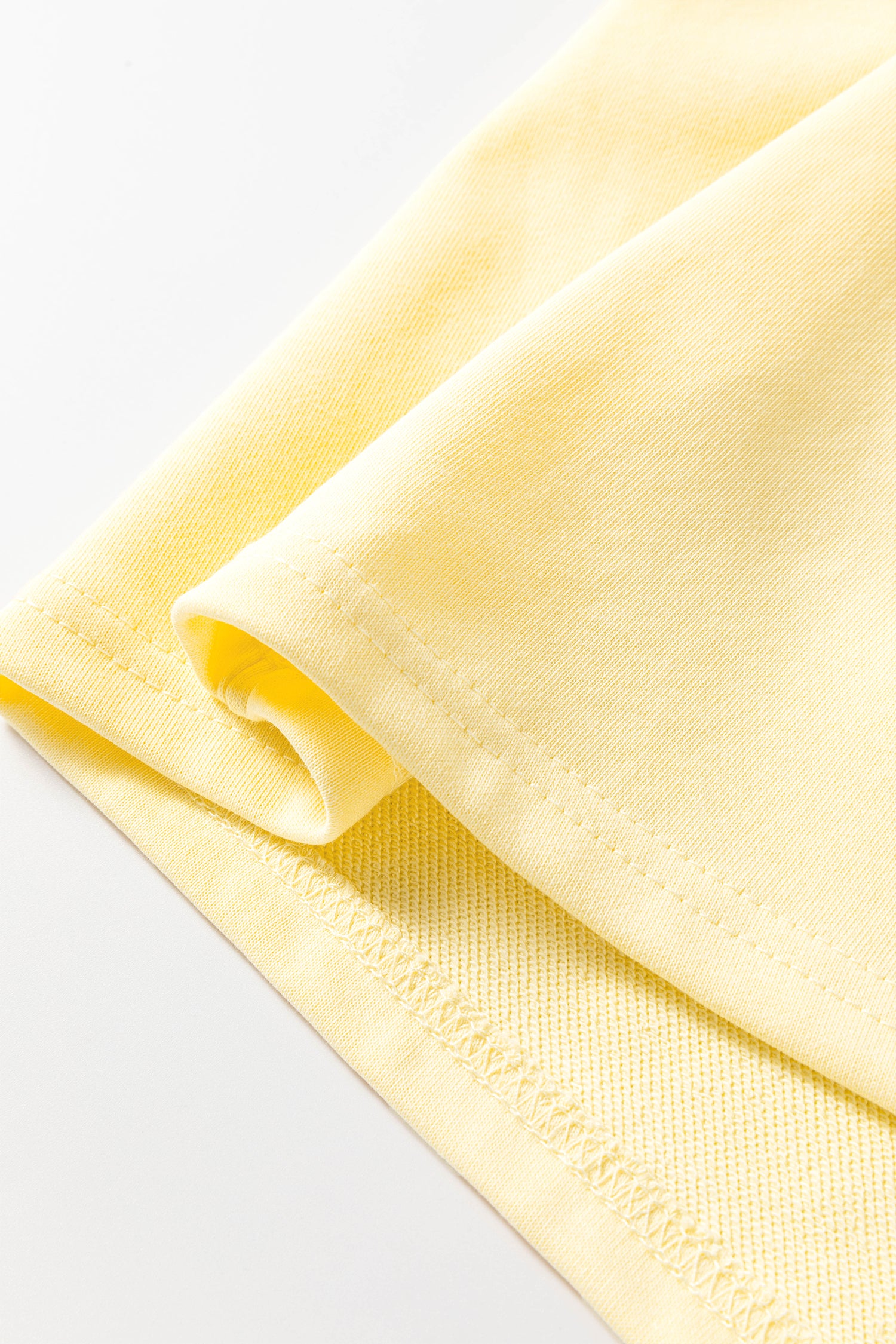 Eyelet Lace Sleeve T-Shirt Dress – Yellow Cream