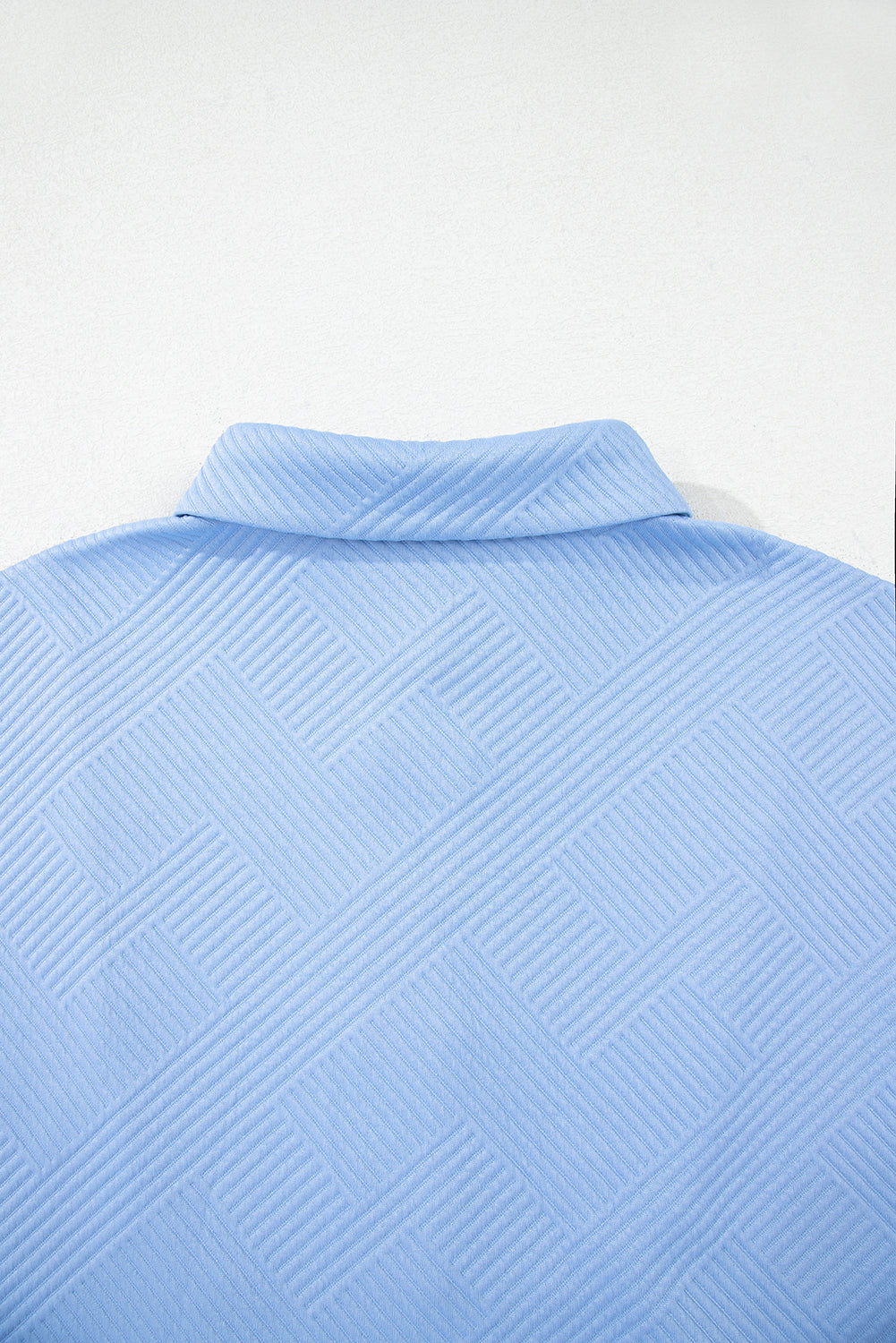 Sky Blue Solid Color Textured Short Sleeve A Line Mini Dress – Light Blue