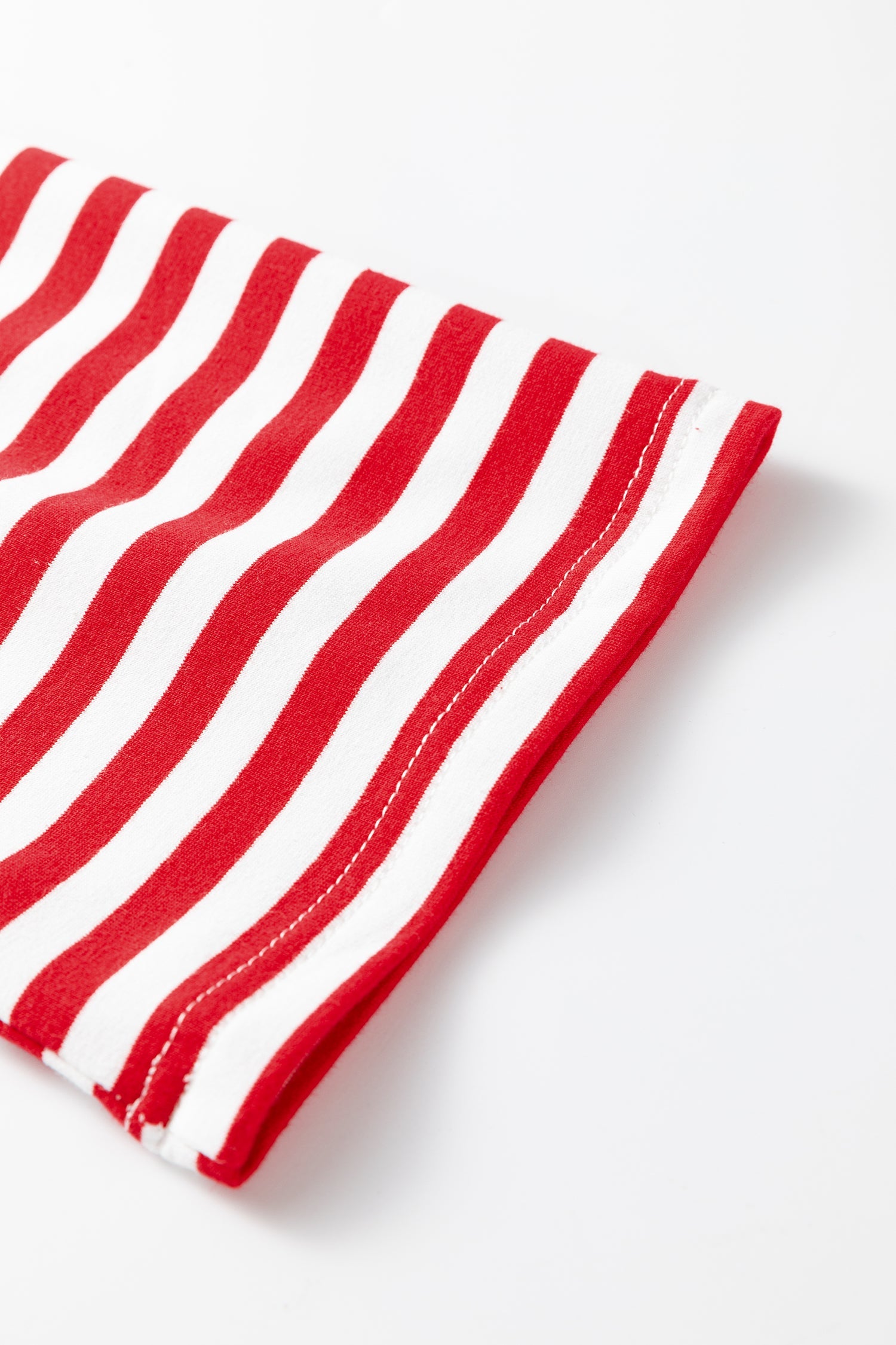 Red Stripe Drop Shoulder Long Sleeve Top Lounge Pants 2pcs Set - Loungewear & Sleepwear/Loungewear