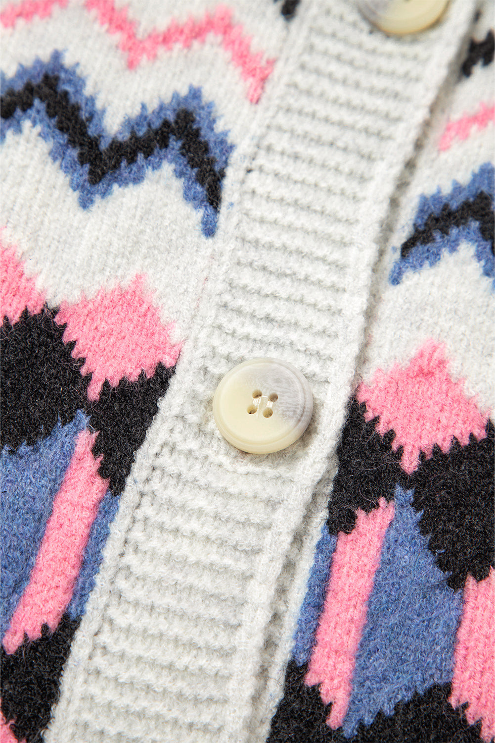 Pink Stripe Geometric Button Up Sweater Cardigan Dear-Lover Dropshipping