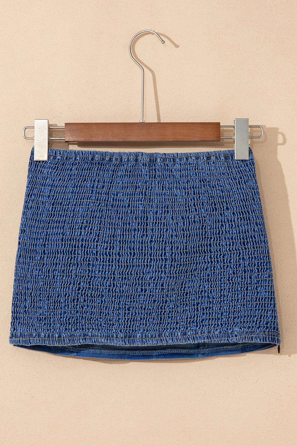 Sail Blue Vintage Bow Front Smocked Back Denim Tube Top eAura