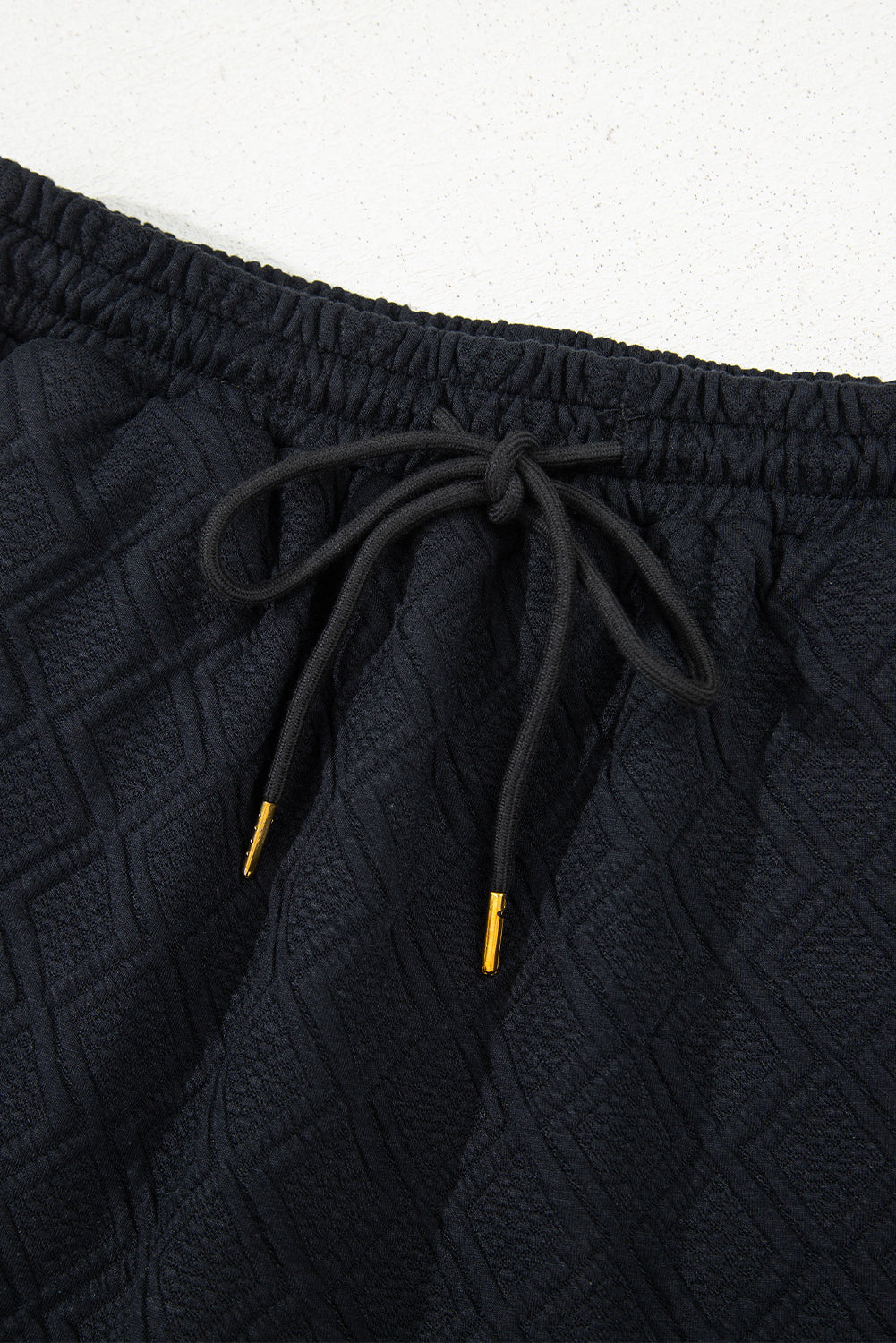 Black Striped Collared Zip up Textured Skirt Co-ord Set eAura