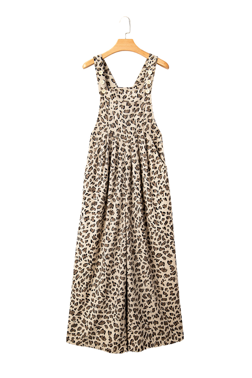 Brown Leopard Bib Wide Leg Jumpsuit - eAura