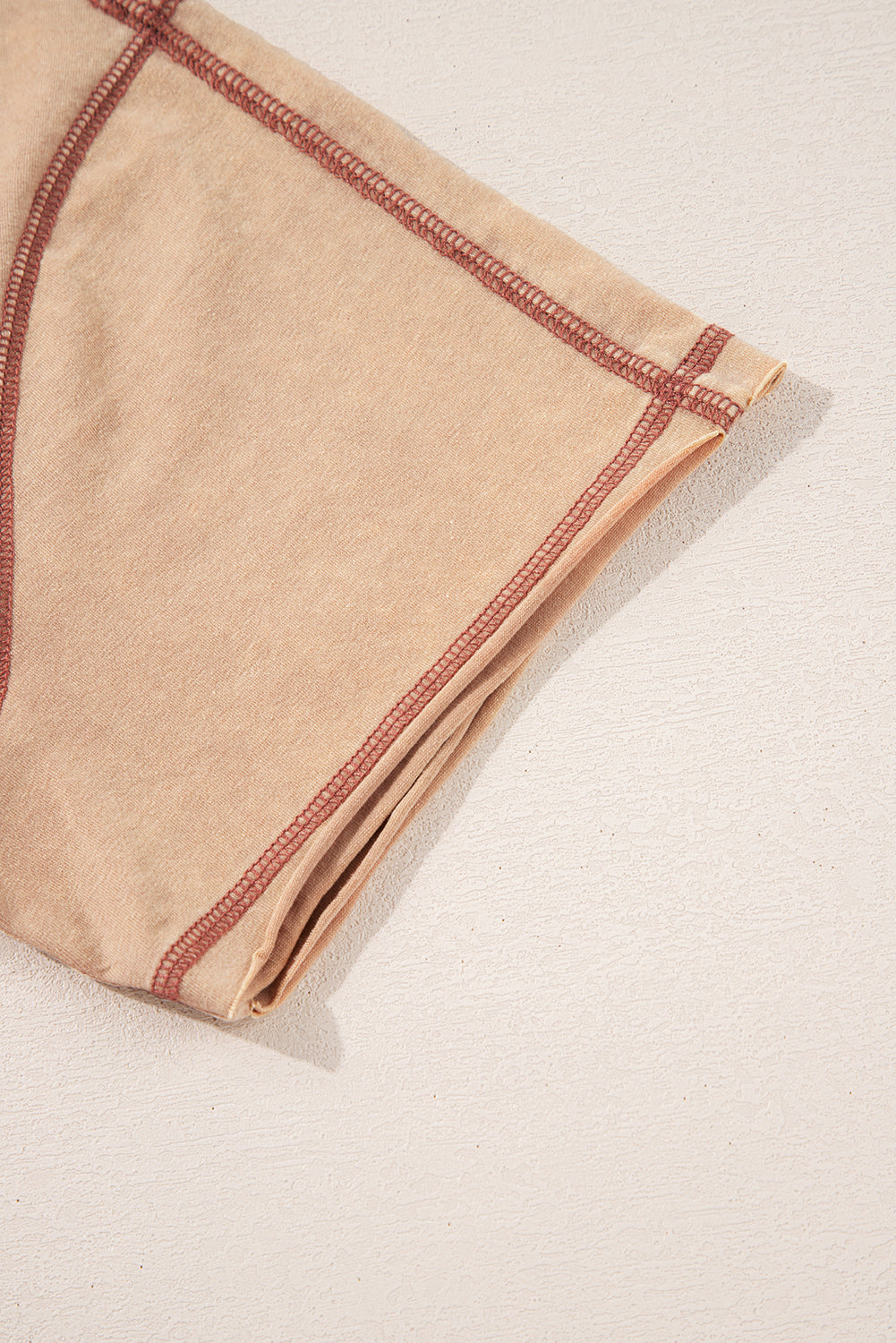 Pale Khaki Mineral Wash Stud Beaded Star Graphic Pocketed T Shirt Dress eAura