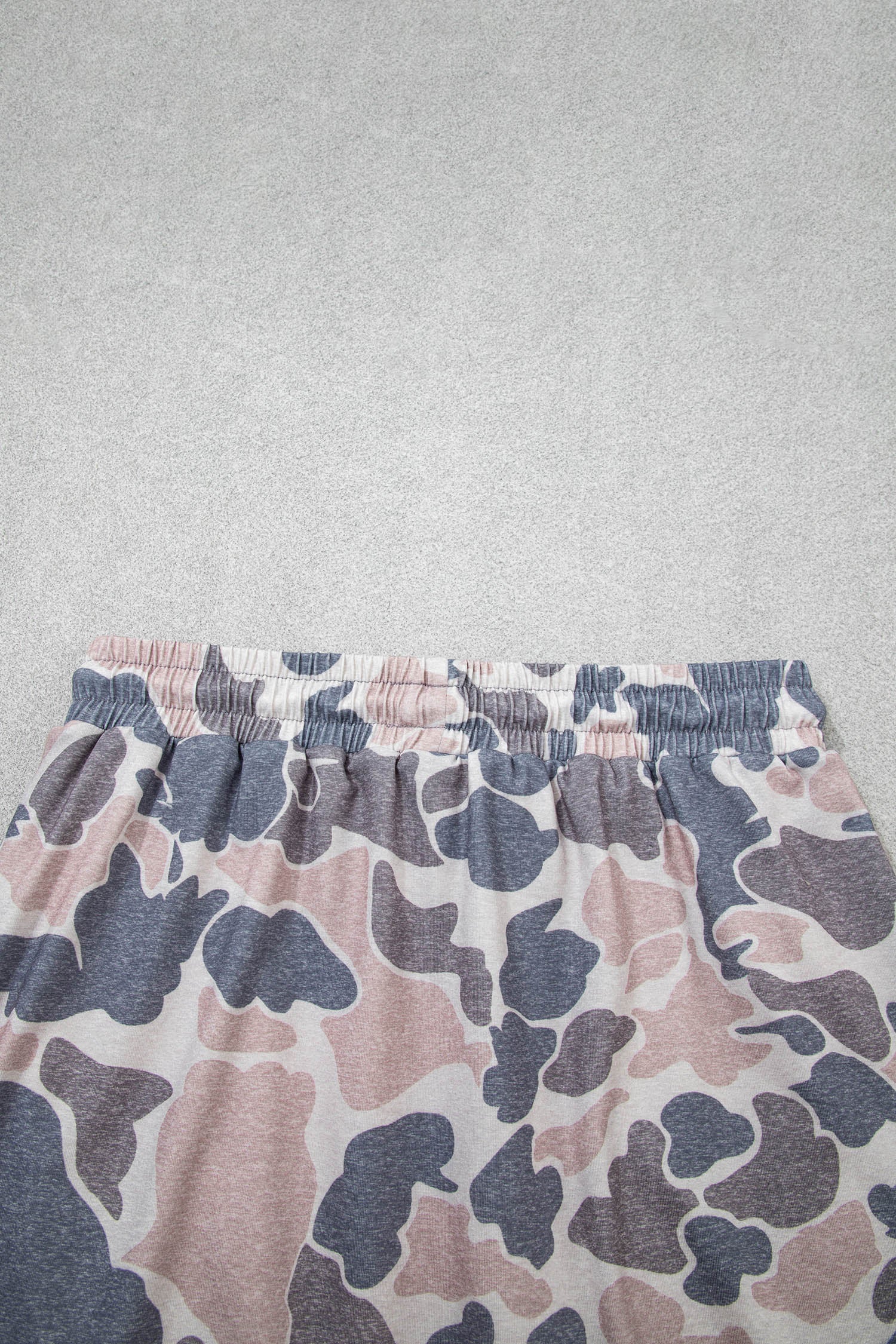 Retro Camouflage Color Block Trim Skort 2pcs Outfit – Multicolour