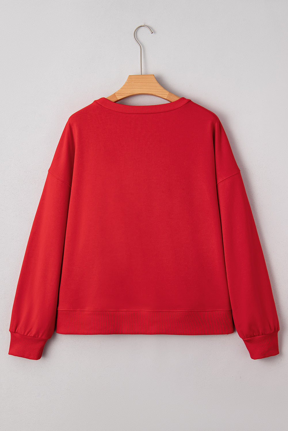 Fiery Red Merry Script Holiday Christmas Graphic Sweatshirt - eAura